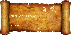 Misics Ilona névjegykártya